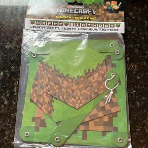 Minecraft Happy Birthday Banner